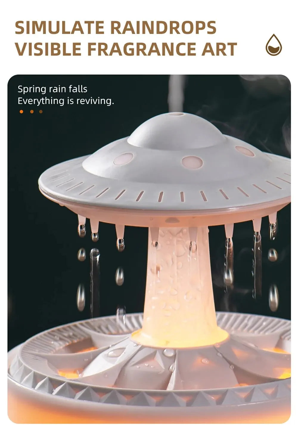 2025 ufo Air Humidifier Ultrasonic Aromatherapy Diffusers Mist Maker Fragrance Essential Oil Aroma Difusor Remote control