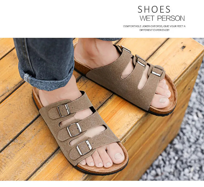 Men's Summer Sandals for Men 2024 Adult Leather Men's Sandal Man Beach Sandals Original Brands Shoes Trend Trending Comfortable