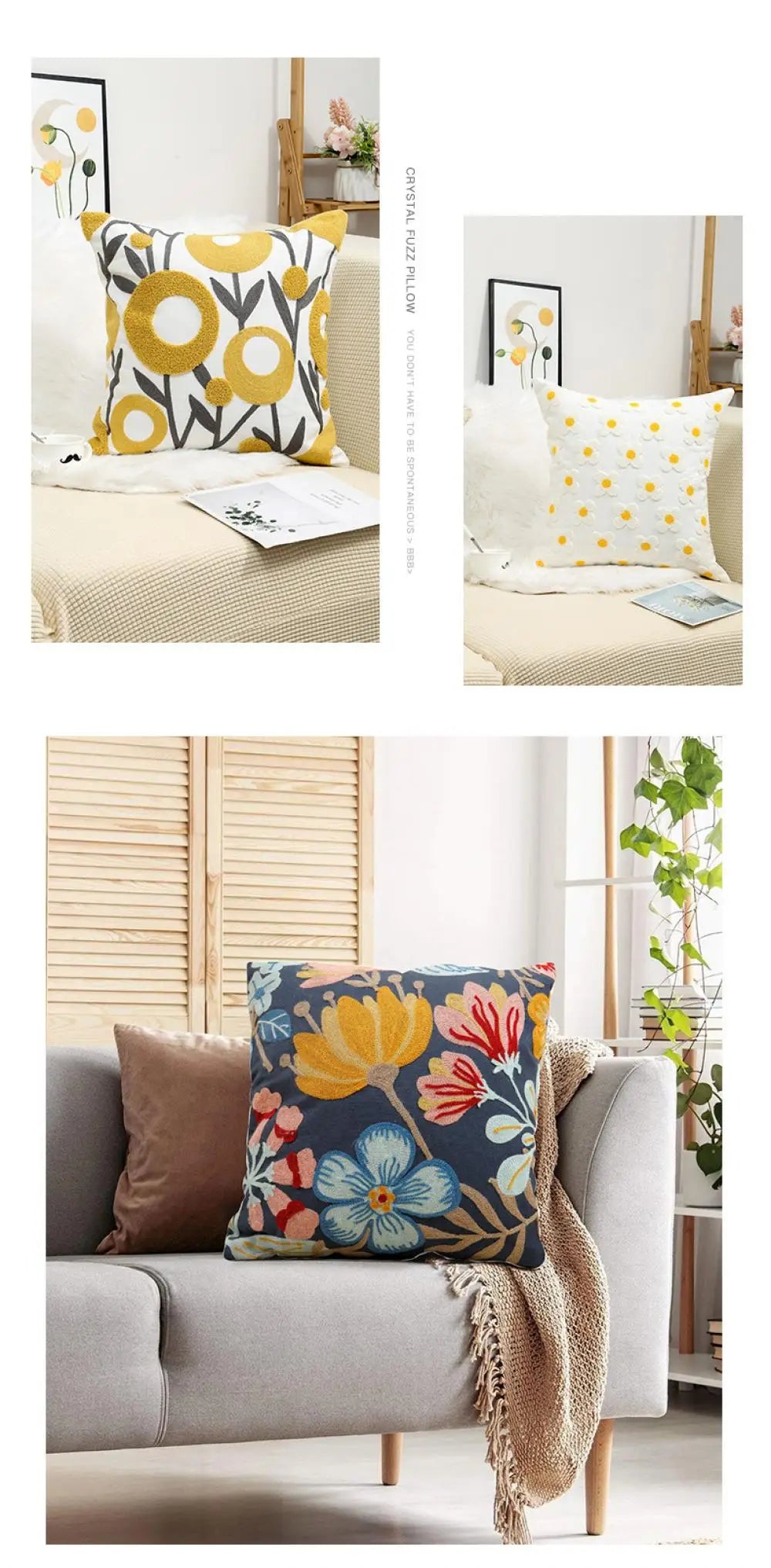 Bohemian Pillow Cover Canvas Towel Embroidered Throw Pillow Case Decor Home Sofa Cojines Cushion Covers Office Supplies 45x45