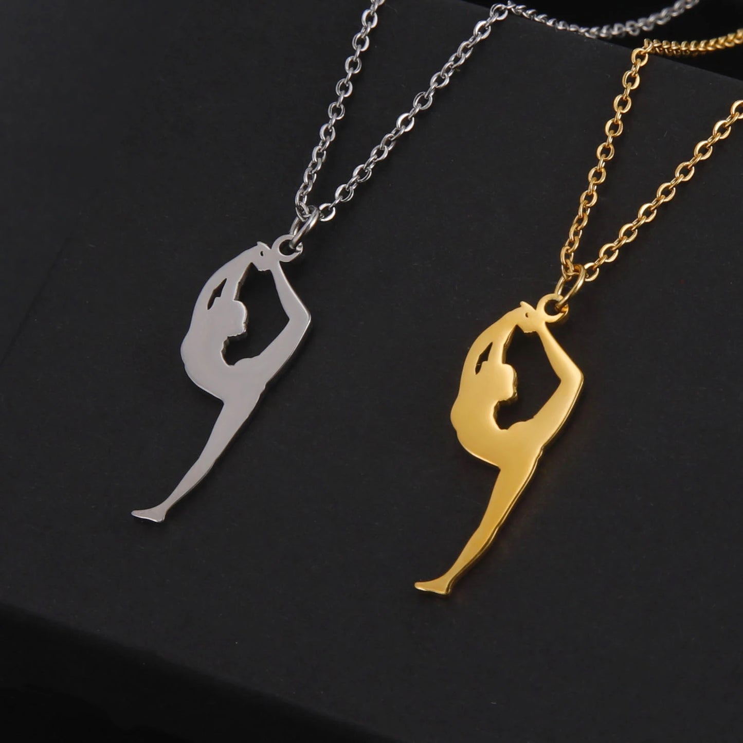 Rhythmic Gymnastics Necklace Women Trend 2025 Gymnast Stainless Steel Jewelry BFF Dancer Girl Sport Accessories Mother Day Gift