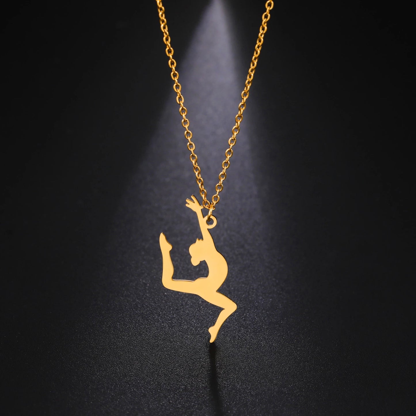 Rhythmic Gymnastics Necklace Women Trend 2025 Gymnast Stainless Steel Jewelry BFF Dancer Girl Sport Accessories Mother Day Gift