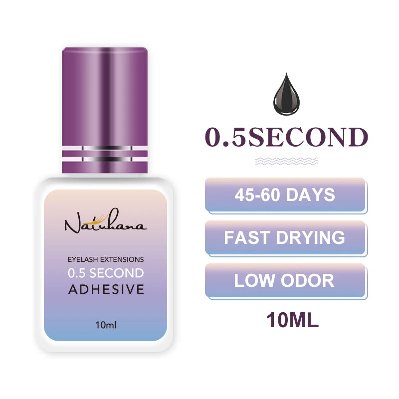 NATUHAHA 5 pcs/lot Eyelashes Glue Fast Drying Long Lasting Lashes Adhesive Low Smell Mink Eyelash Glue Makeup Tools Set