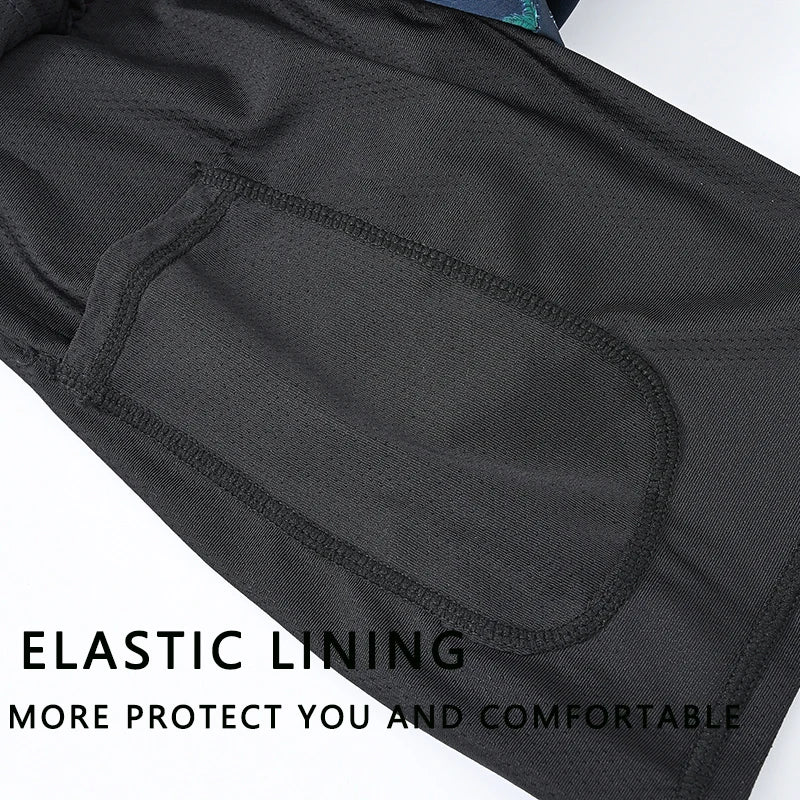 ESCATCH 2025 New Arrival Mens Swimming Trunks Compression Liner 2 in 1 Printing Quick-Dry Gym Sports Mens Shorts Zipper Pockets