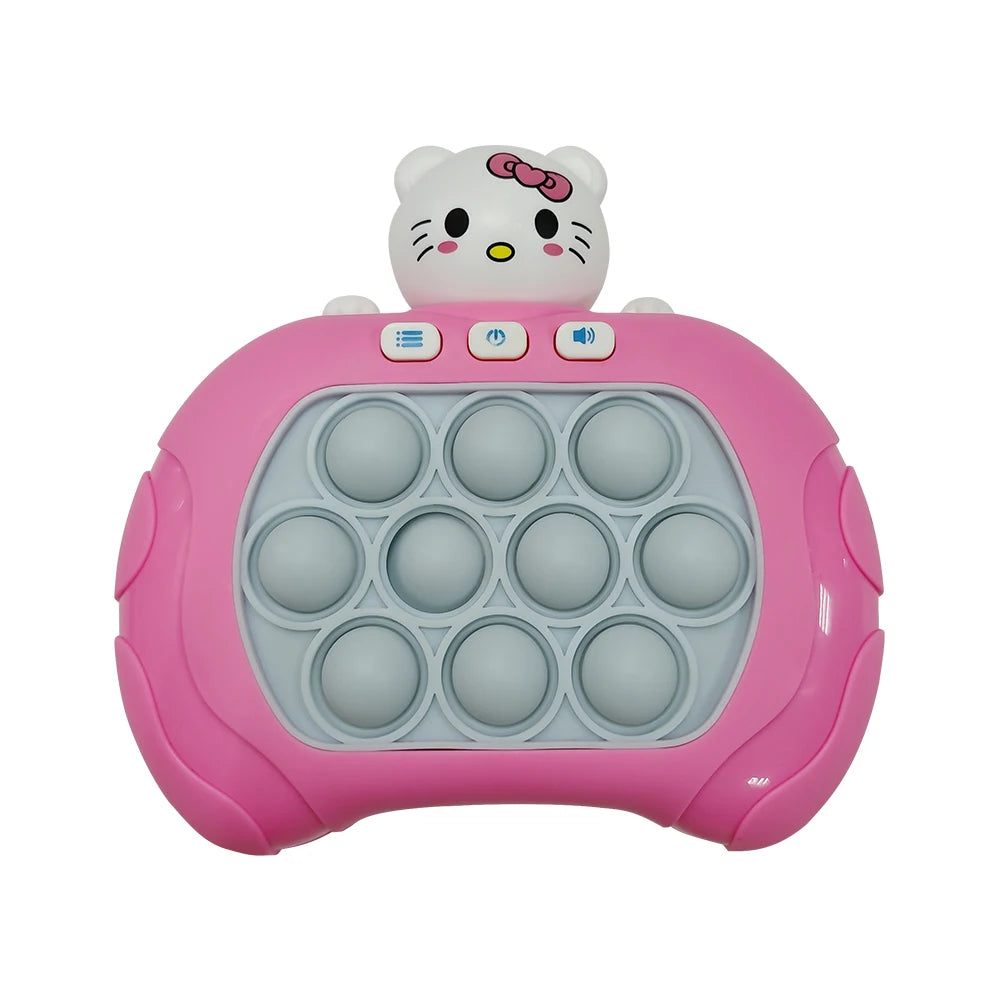 New Sanrio Stitch Quick Push Bubbles Game Machine for Kids Fun Whac-A-Mole Squeezer Anti Stress Sensory Fidget Toy New Gifts