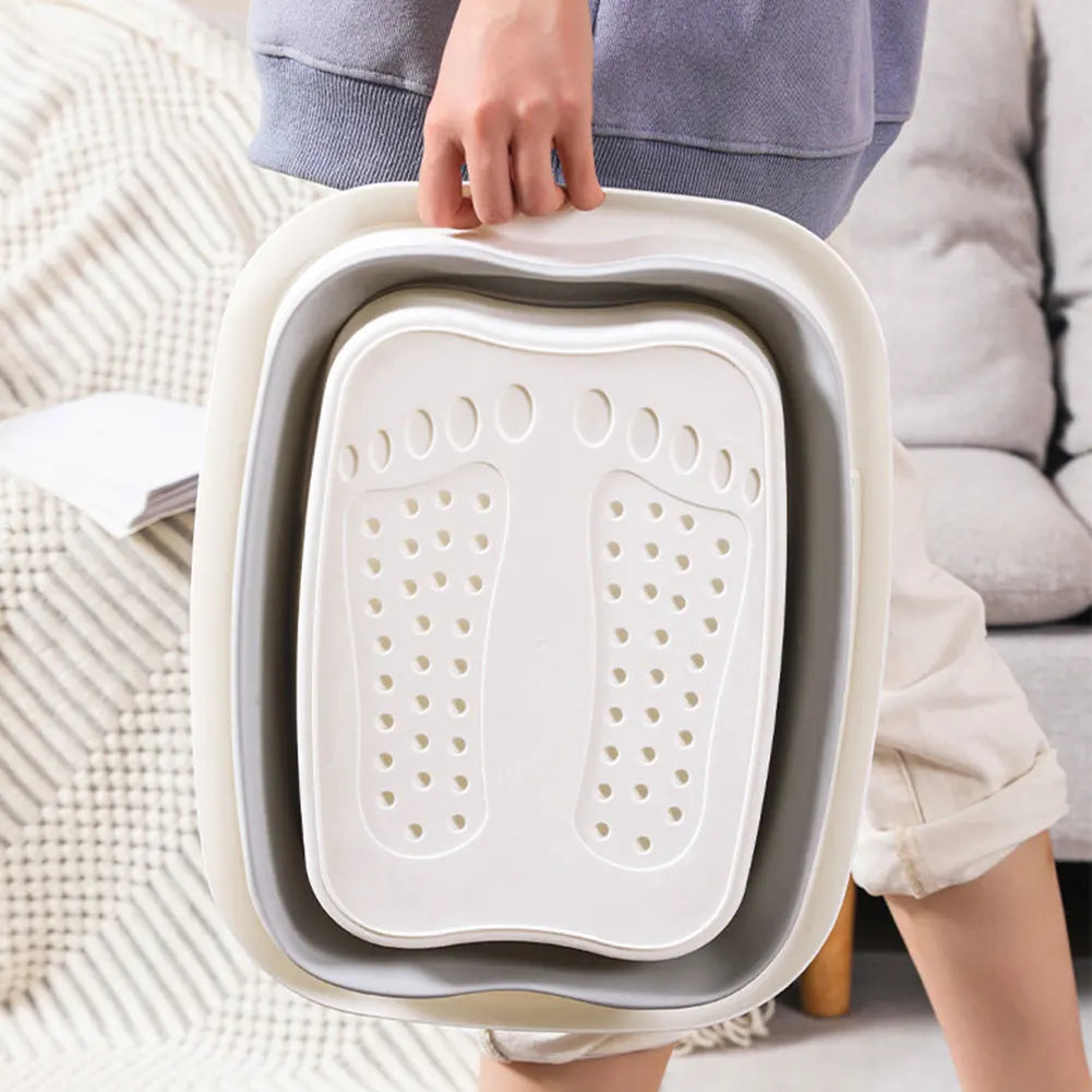 Footbath Massage Bucket Easy To Store Foldable Foot Bath Tray Collapsible Foot Soak Bucket for Relaxing and Pain Relief