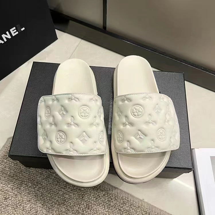 Flat Luxury  Designer Shoes Summer Brand Desinger Fashion Women Sandal Casual Slides Slipper Outdoor Female Flip Flops