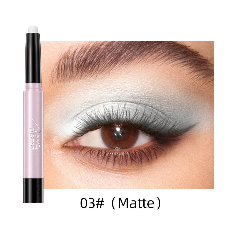 12 Colors Pearlescent Eyeshadow Pencil Waterproof Long Lasting Glitter Shimmer Eye Shadow Pen Eyeliner Stick Eyes Makeup Tools