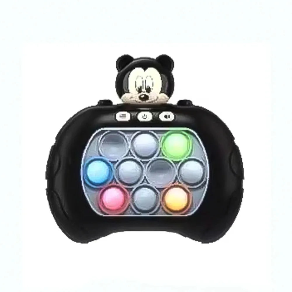 New Sanrio Stitch Quick Push Bubbles Game Machine Kids Fun Whac-A-Mole Squeezing Anti Stress Sensory Bubble Fidget Toy Gifts