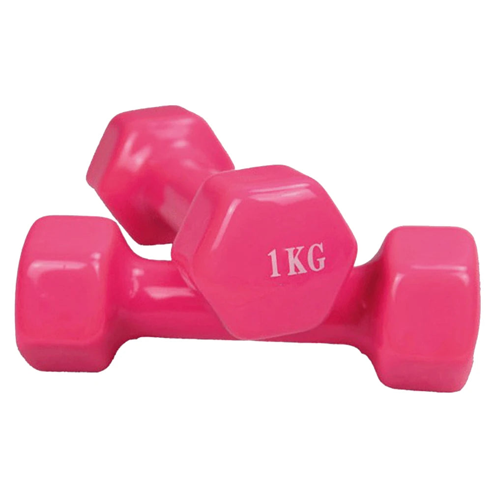 Women Dumbbell Hexagonal Dumbbell Weight Loss Slimming Slim Waist Fitness Equipment Mancuernas Plastic Dip In Dumbbell
