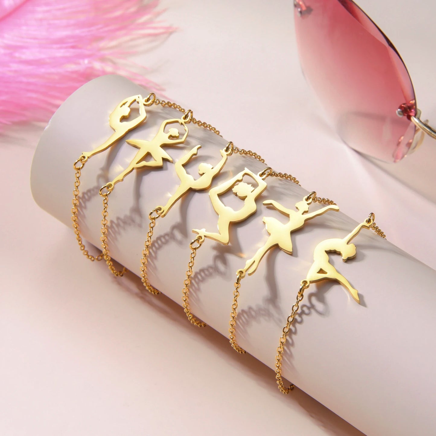 Rhythmic Gymnastics Necklace Women Trend 2025 Gymnast Stainless Steel Jewelry BFF Dancer Girl Sport Accessories Mother Day Gift