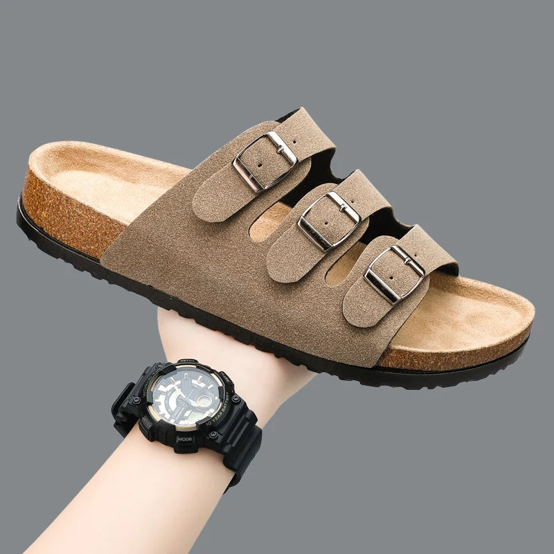 Men's Summer Sandals for Men 2024 Adult Leather Men's Sandal Man Beach Sandals Original Brands Shoes Trend Trending Comfortable