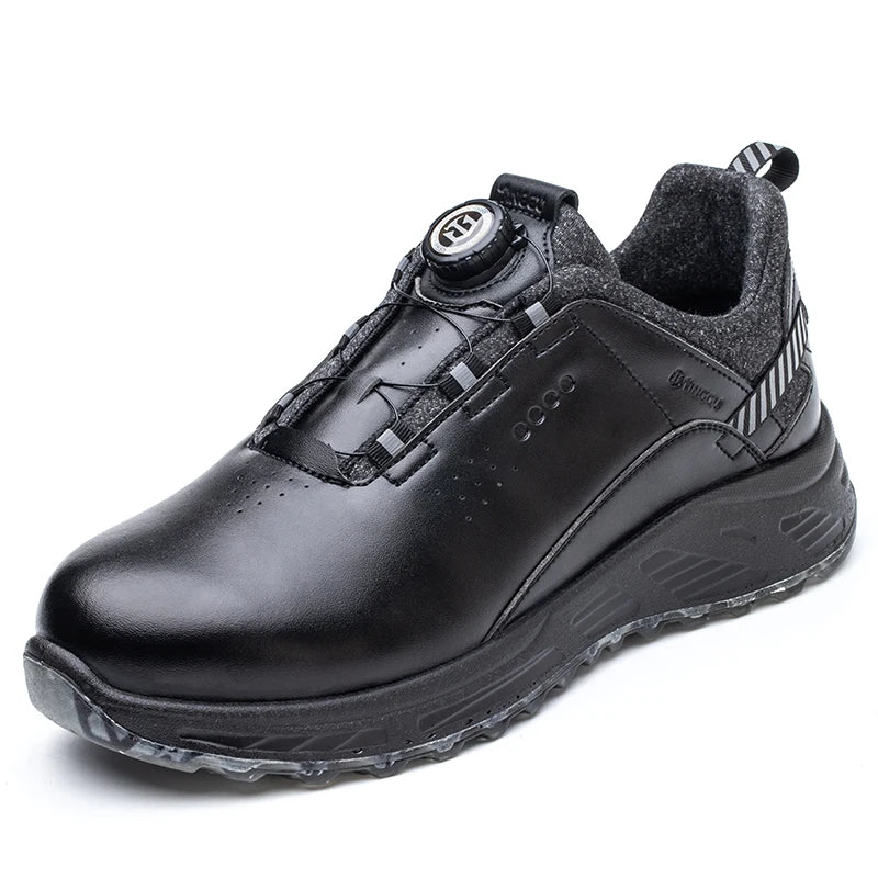 Rotating Button Security Protective Boots Men New Safety Shoes Men Anti-smash Anti-puncture Work Shoes Fashion Men Sport Shoes