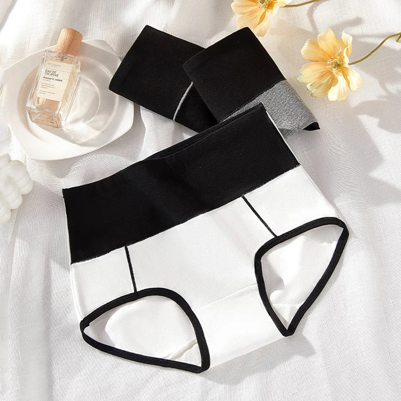 3Pcs/Set Cotton Women's Panties High Waist Body Shaper Underwear Plus Size M-4XL Underpants Soft Panty Slimming Female Briefs