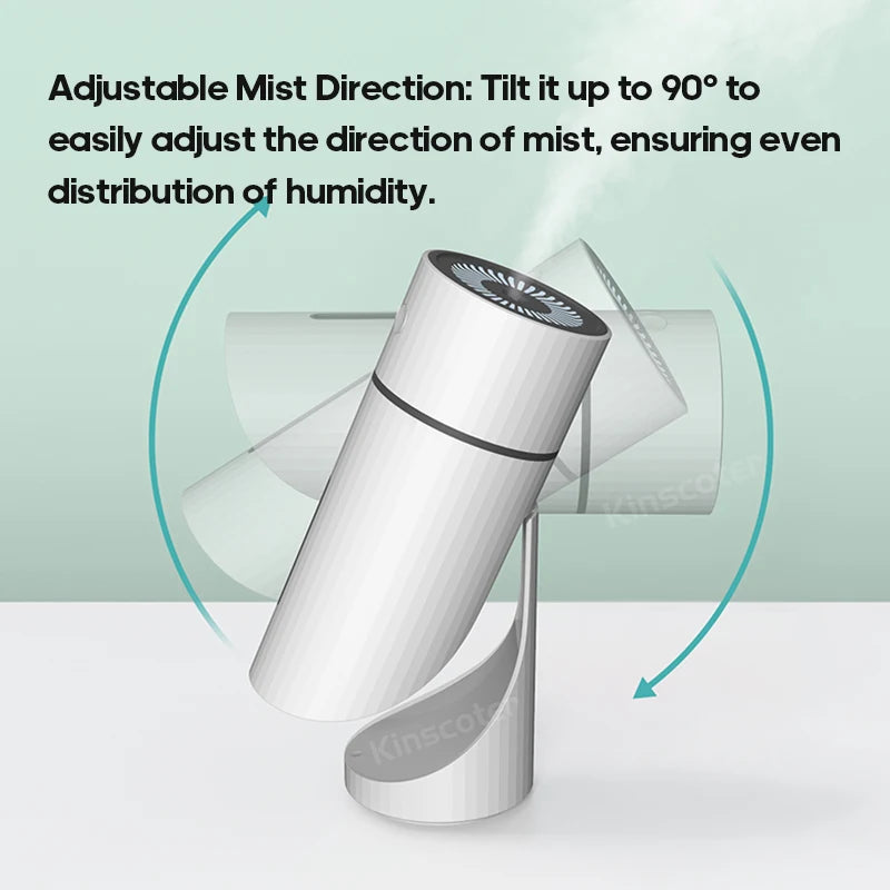 260ML Wireless Air Humidifier USB Aromatherapy Diffuser 1000mAh Rechargeable Battery Ultrasonic Cool Mist Maker Quiet Fogger