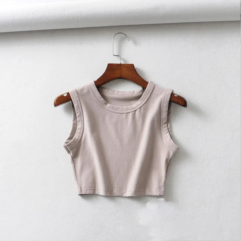 2025 Summer vintage white crop tops women biker black punk sexy tank top korean streetwear cropped sleeveless top feminino