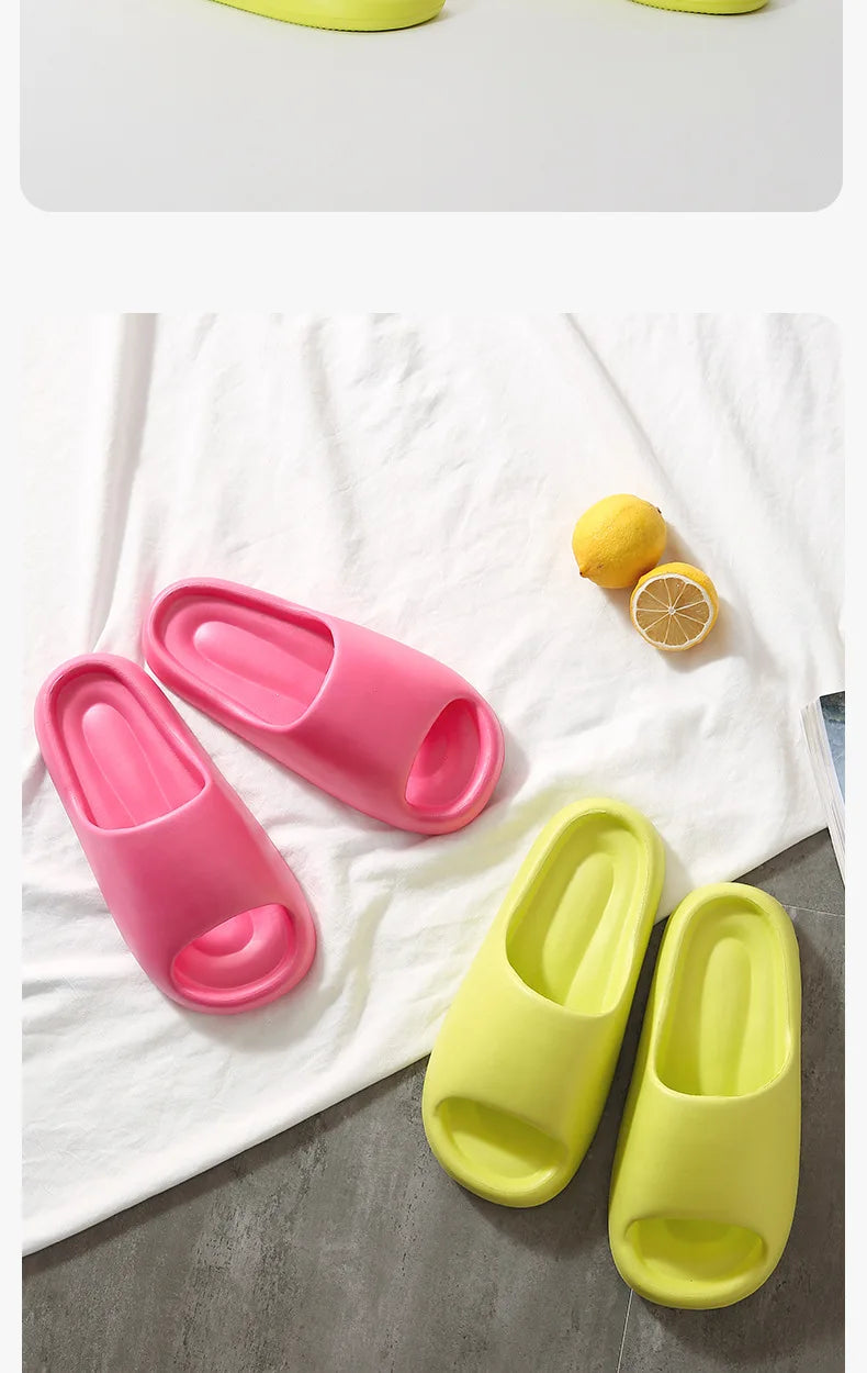 Women's Slippers Fashion Light EVA Soft Home Sole Slipper Bathroom Anti-Slip Casual Indoor Slipper Beach Sandal Flip-Flops