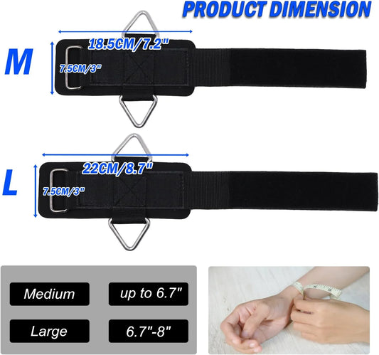 Adjustable Wrist Cuffs Neoprene Padded Straps for Cable Machines Resistant Band Strength Training Fitness Equipment