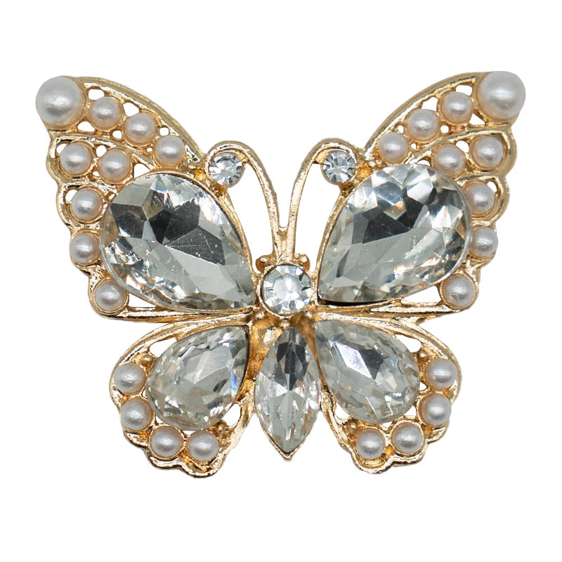 1pcs Butterfly Heart Designer Metal Shoe Charms Luxury Decorations for Sandal Pins for Women Girls Gifts Shoe Accessories