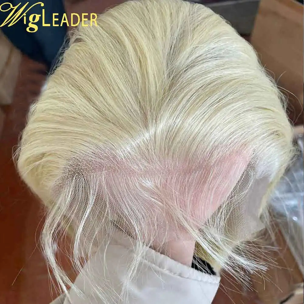 Blonde Layered Cut Synthetic Hair Heat Resistant 13x6 Glueless Lace Front Wigs Preplcuked Hairline Transprent Lace Front Wigs