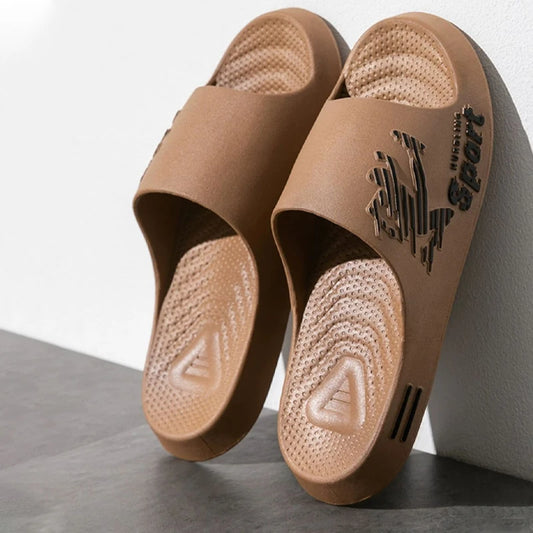 New Trend Men's Slippers Home indoor anti slip soft sole pvc slippers Summer sports style Outdoor Casual Beach Flip Flops Sandal