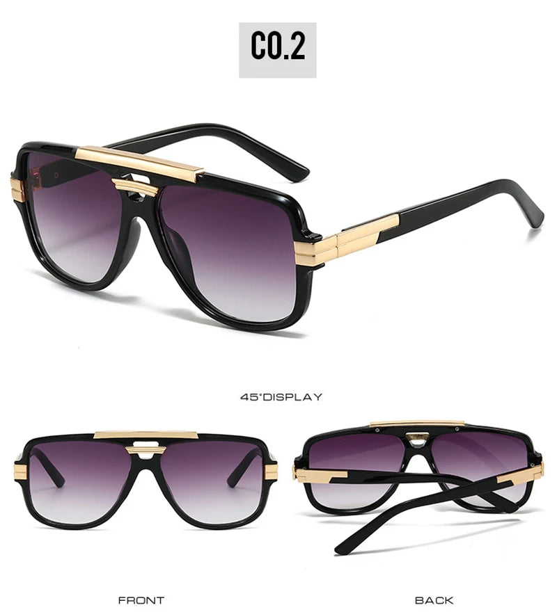 SHAUNA Retro Double Bridges Square Men Sunglasses Fashion Brand Designer Orange Blue Shades UV400 Women Sun Glasses