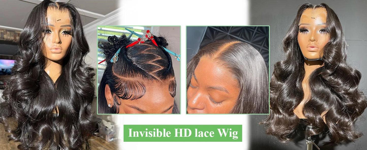 30 40 42Inch Body Wave Wigs Human Hair 13x4 13x6 HD Lace Frontal 100% Human Hair Wig For Black Women 13x5 13x7 Lace Closure Wigs
