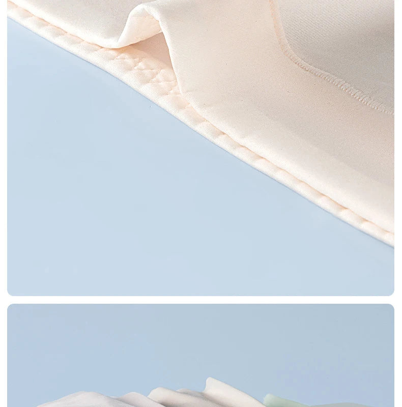 1pcs Summer Ice Silk Ultra-thin Quick-drying Boxer Brief Women Seamless High waist Panties Plus Size Female Safety Underwear