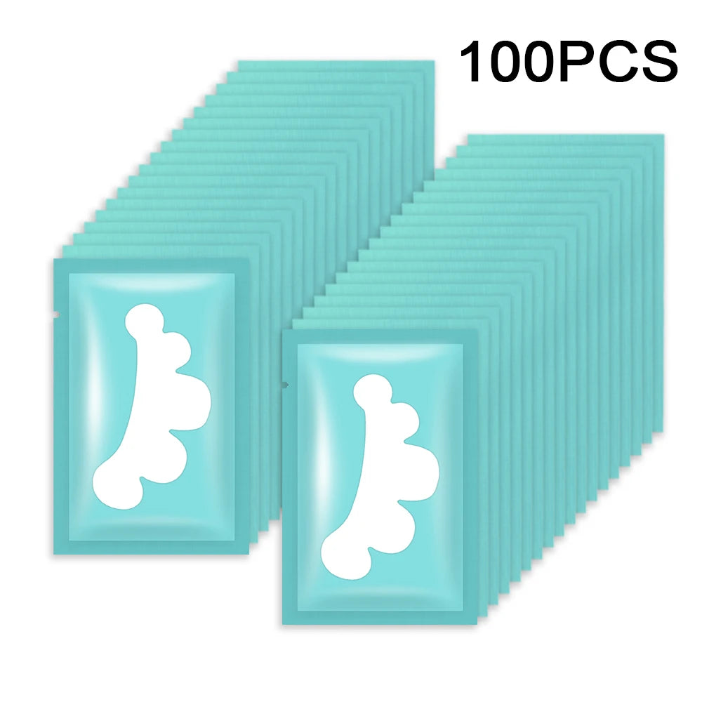 100 pairs Eyelash Pads Grafted Lash Hydrogels Gel Patches Under Eye Pads for Eyelash Extension Tips Sticker Makeup Tools