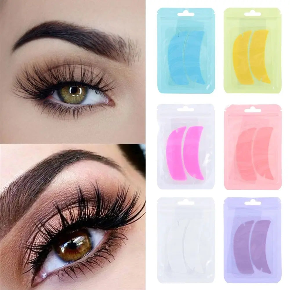 1Pair Reusable Eyelash Perm Silicone Eye Pads Lash Extension Under Eye Patches Sticky Eyelash Extension Patch Makeup Tools