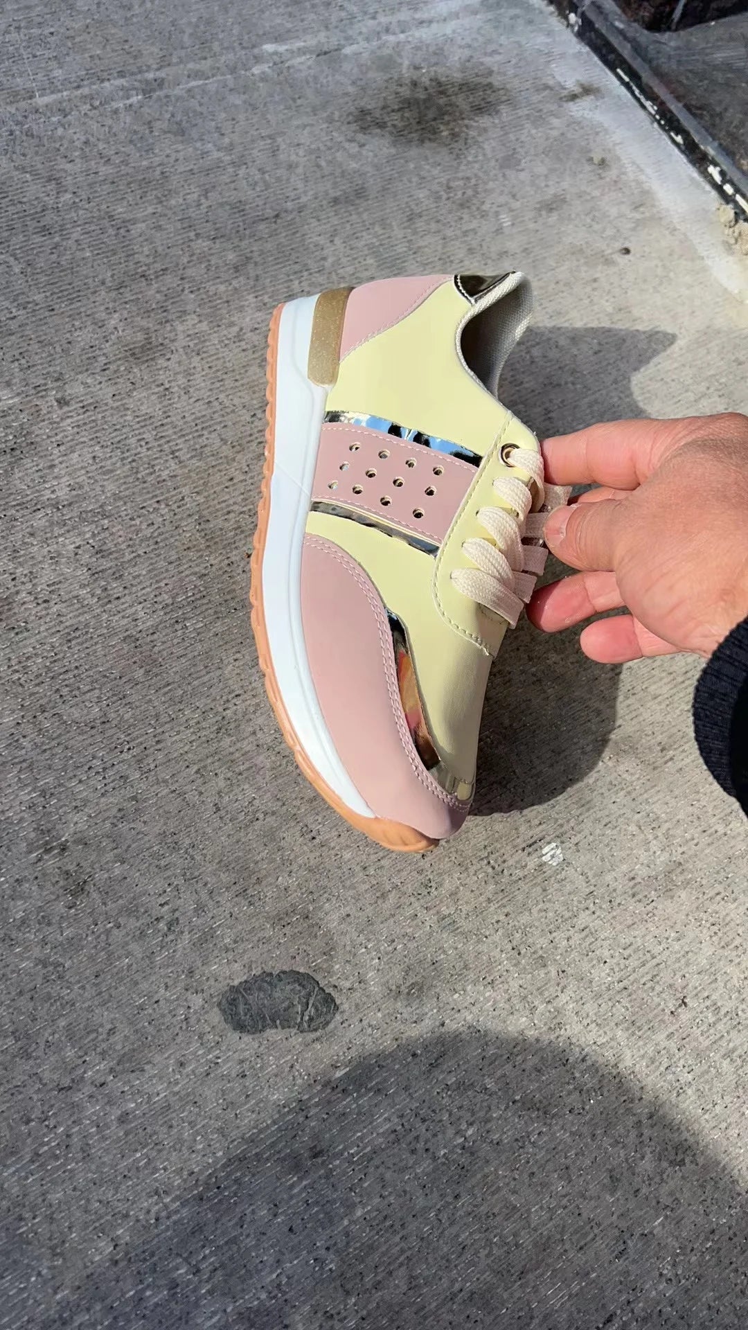 2023 Women Sneakers Platform Shoes Leather Patchwork Casual Sport Shoes Ladies Outdoor Running Vulcanized Shoes Zapatillas Mujer
