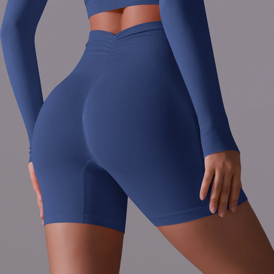 Women Yoga Shorts High Waist Workout Shorts Fitness Yoga Lift Butt Fitness Ladies Yoga Gym Running Short Pants Sportswear