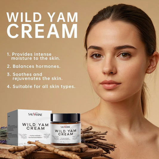60g Wild Yam Cream for Hormone Balance Organic Deeply Hydrating Facial Cream Skin Moisturizing for All Skin Types