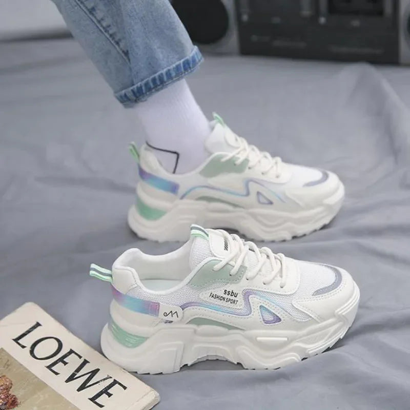 Women's Sneakers Women Platform Flat Shoes for Women Shoes white Casual Trainers Ladies Chunky Sport Shoes Female