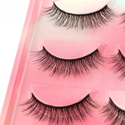 3/5 Pairs Fake Lashes Natural Long False Eyelashes Extension Fluffy 3D Mink Lashes Wispy Strip Eyelashes Makeup Tools maquillaje