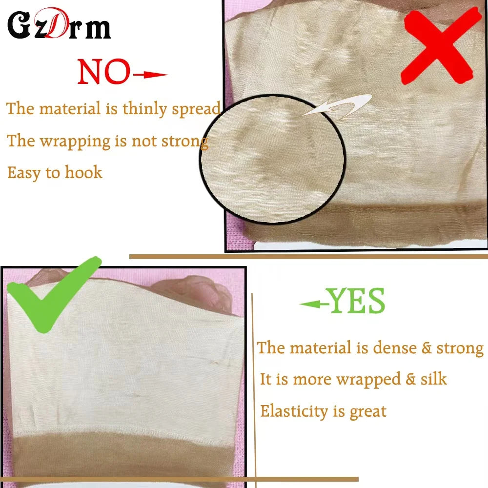 10-100pcs Cheap 10/20Pcs Hd Wig Thin Stocking Cap Wig Deluxe Wig Cap Hair Net For Weave Nylon Stretch Mesh Wig Cap Hd Wig Caps