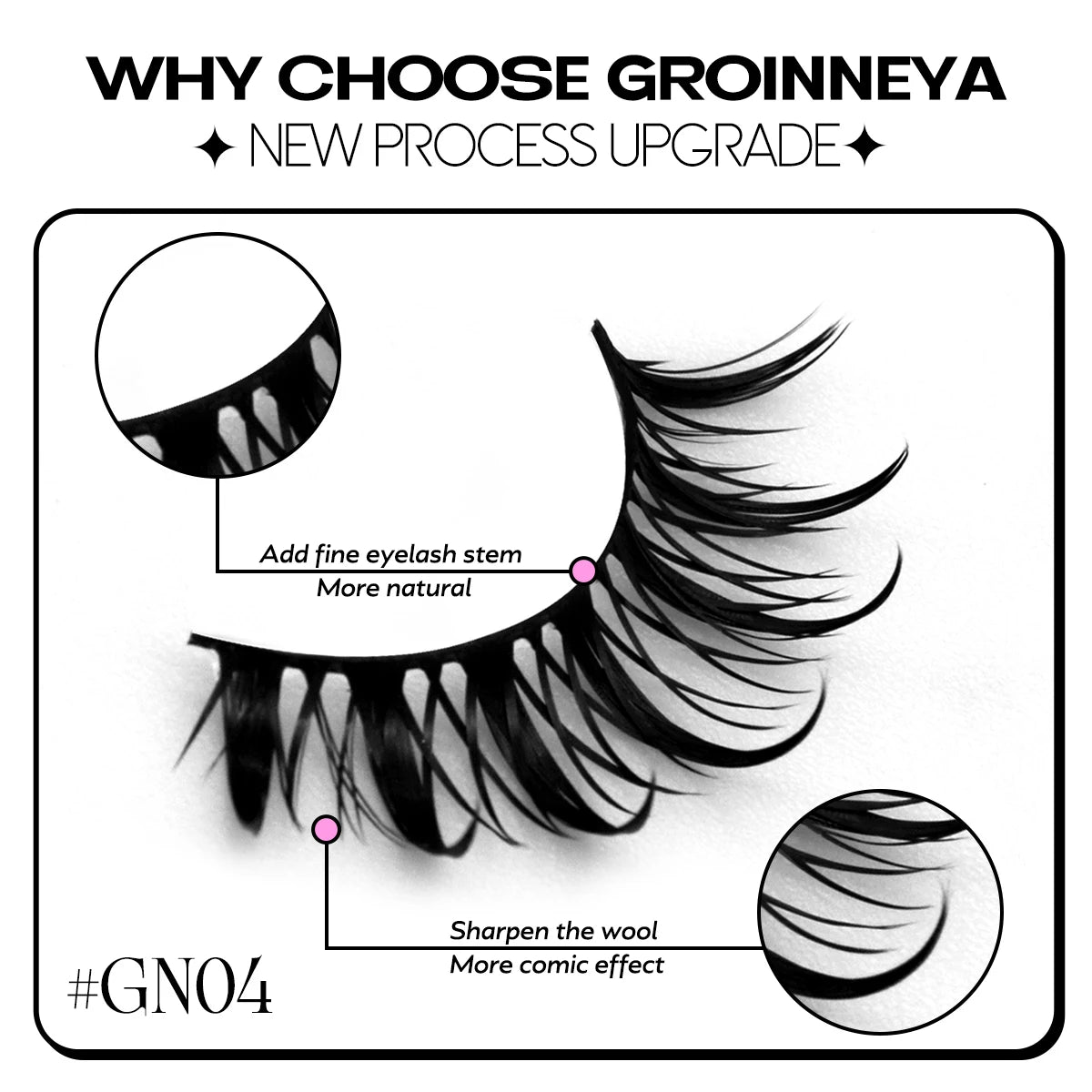 GROINNEYA New Natural Manga Lashes 5/7/20 Pairs 3D Mink Lashes Soft Cross Wispy False Eyelashes Eyelash Extension Makeup Tools