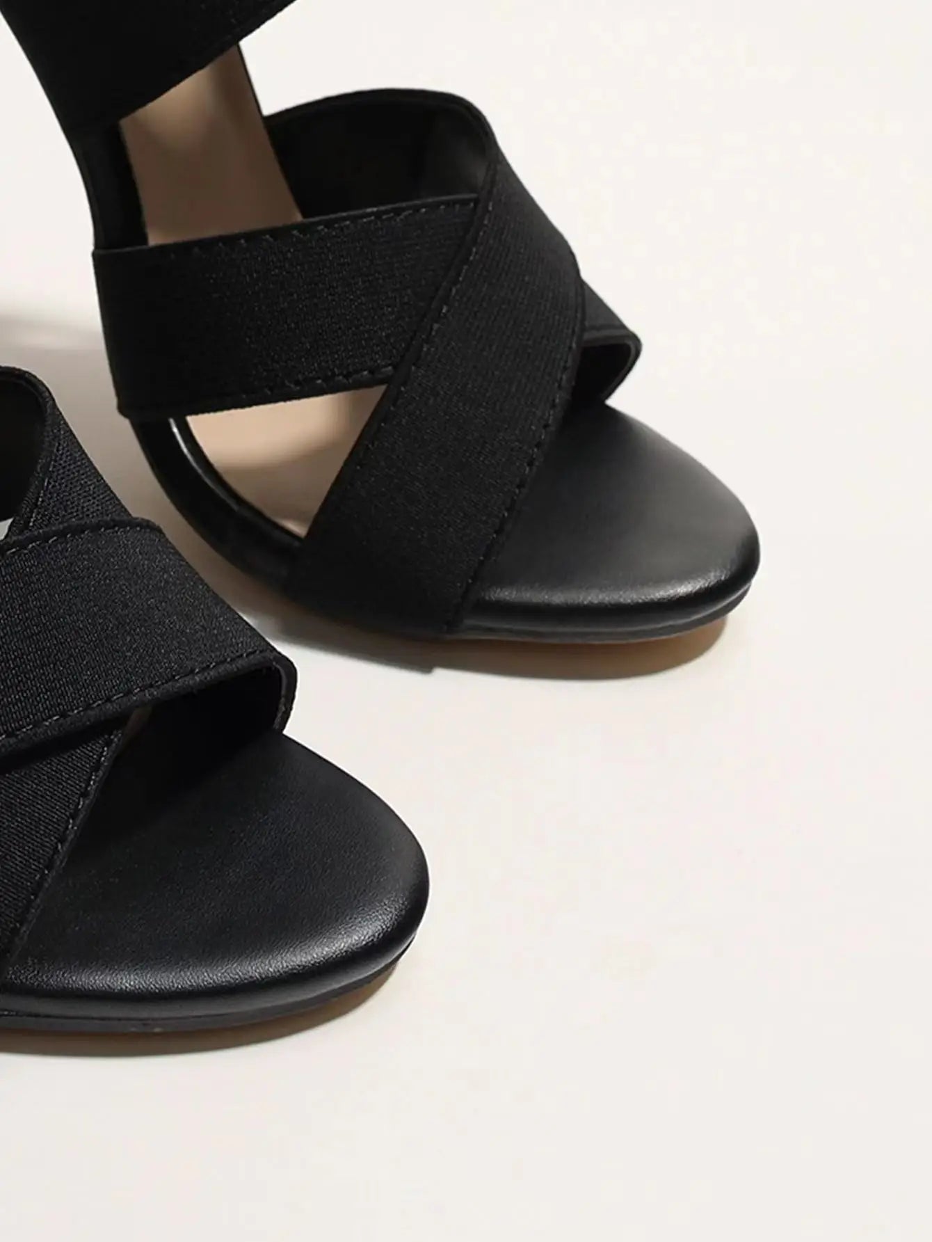 Black Sexy Open Toes Gladiator Shoes Womens Sandals Super High Heel Pumps Ladies Broadband Back Zipper Party Wedding Sandal