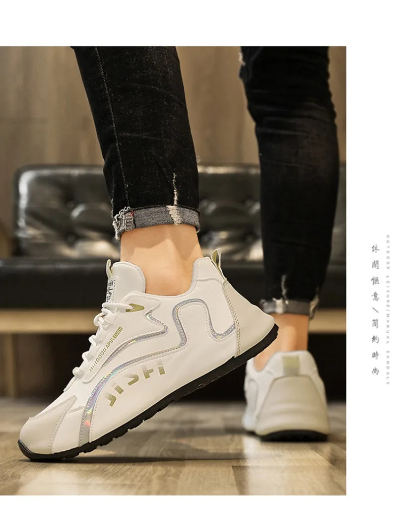 Luxury Men's Sneakers High Quality Leather Casual Shoes for Men Fashion All-match Sport Shoes Platform Comfor Men Running Shoes
