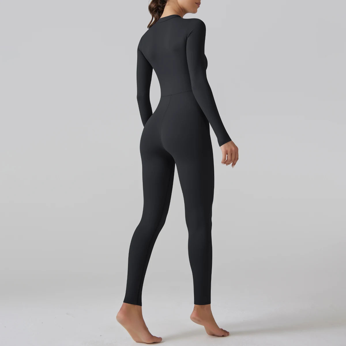 Yoga Set Women's Jumpsuits One-Piece Suit Leggings Zipper Long Sleeve Gym Push Up Workout Clothes Fitness Bodysuit Sportswear