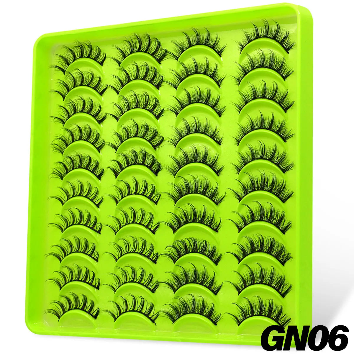 GROINNEYA New Natural Manga Lashes 5/7/20 Pairs 3D Mink Lashes Soft Cross Wispy False Eyelashes Eyelash Extension Makeup Tools