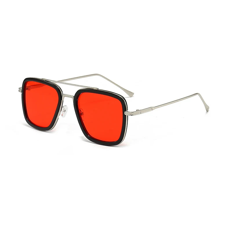 2024 New Square Men Sunglasses Fashion Metal Steampunk Sun Glasses For Women Trendy Outdoor Shades Eyewear Unisex Accessory