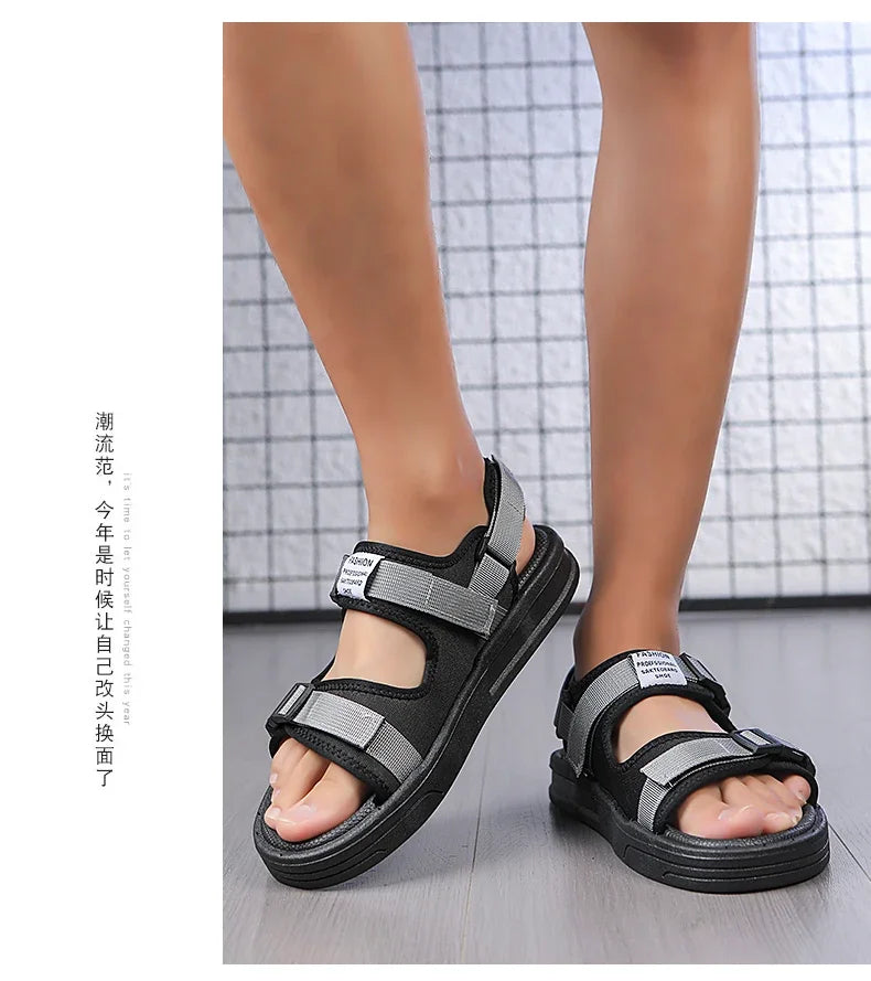 Men Sandals 2024 Trending Men's Luxury Sandals Man Summer 2024 Shiatsu Slippers Flat Sandal Beach Shoes Platform Sandals. Mens