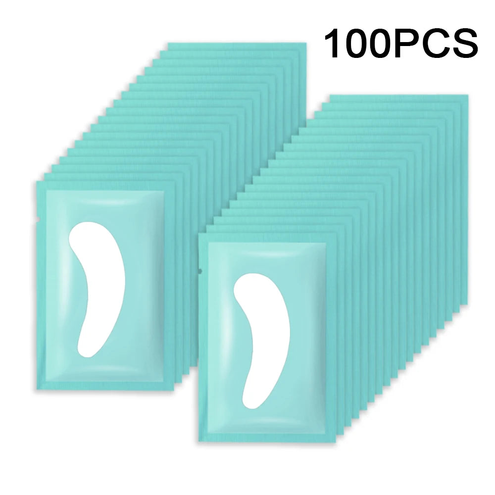100 pairs Eyelash Pads Grafted Lash Hydrogels Gel Patches Under Eye Pads for Eyelash Extension Tips Sticker Makeup Tools