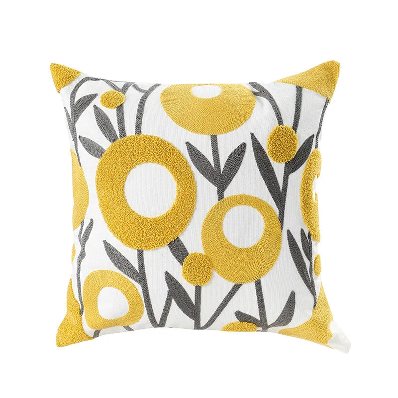 Bohemian Pillow Cover Canvas Towel Embroidered Throw Pillow Case Decor Home Sofa Cojines Cushion Covers Office Supplies 45x45