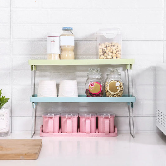 Home Storage Rack Standing Rack Kitchen Countertop Storage Organizer Shelf Holder Rack Practical Home Kitchen Storage Rack