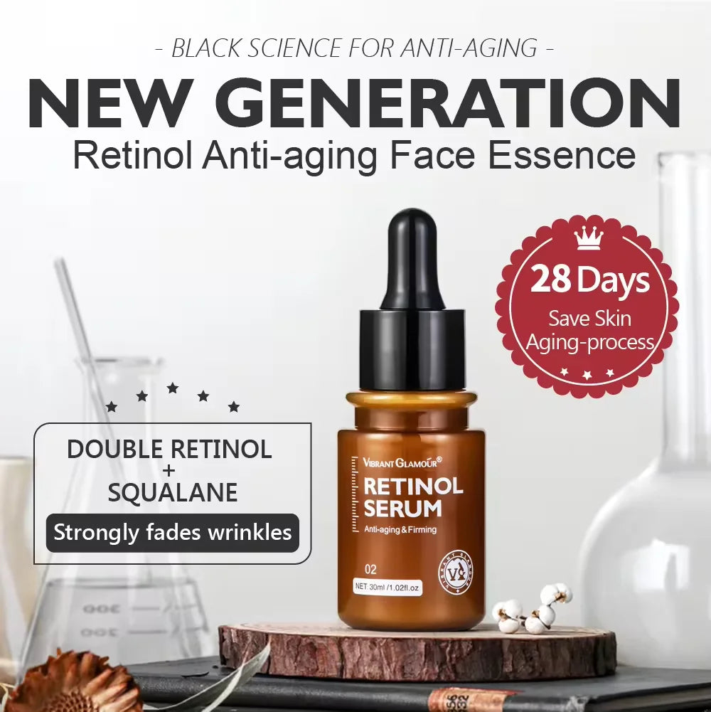 VIBRANT GLAMOUR Retinol Set Face Cream+Facial Serum+Eye Serum +Eye Cream 4pcs