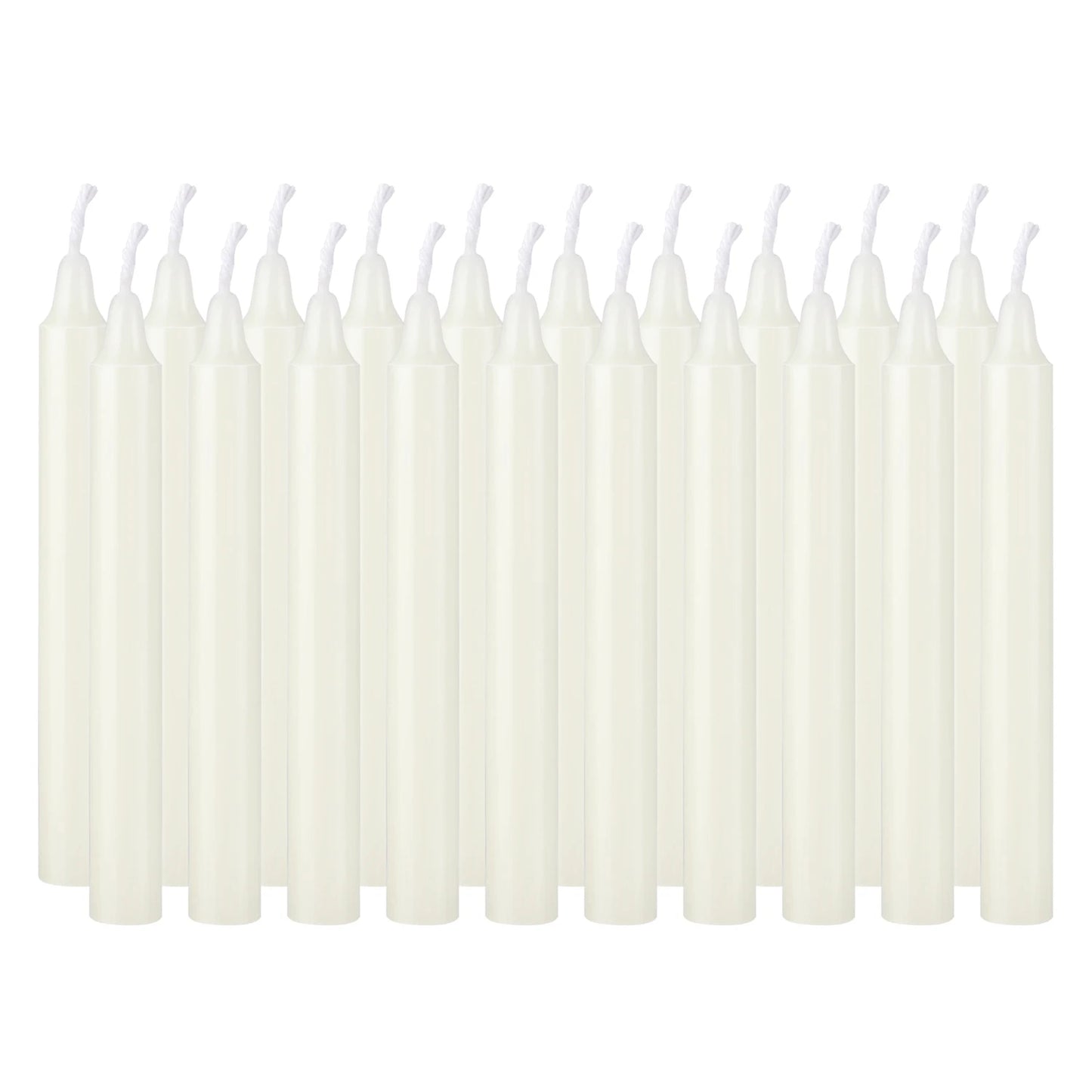 20 Ivory White 4Inch Waxs, Drip-Free, Smoke-Free, Fragrance-Free, Home Dinner Candles, Hand-Pulled, High-Quality, Suitable for Church, Family, Wedding, Party, Seasonal Celebrations, Emergency Situations and Home Decorations,