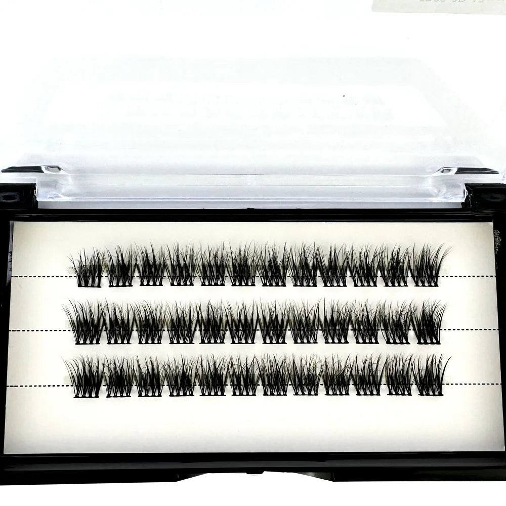 NEW3D DIY Clusters Volume Handmade Mink Eyelash Extension Curl Segmented False Lashes 5D fluffy Thick Bundle Cilias Makeup Tools