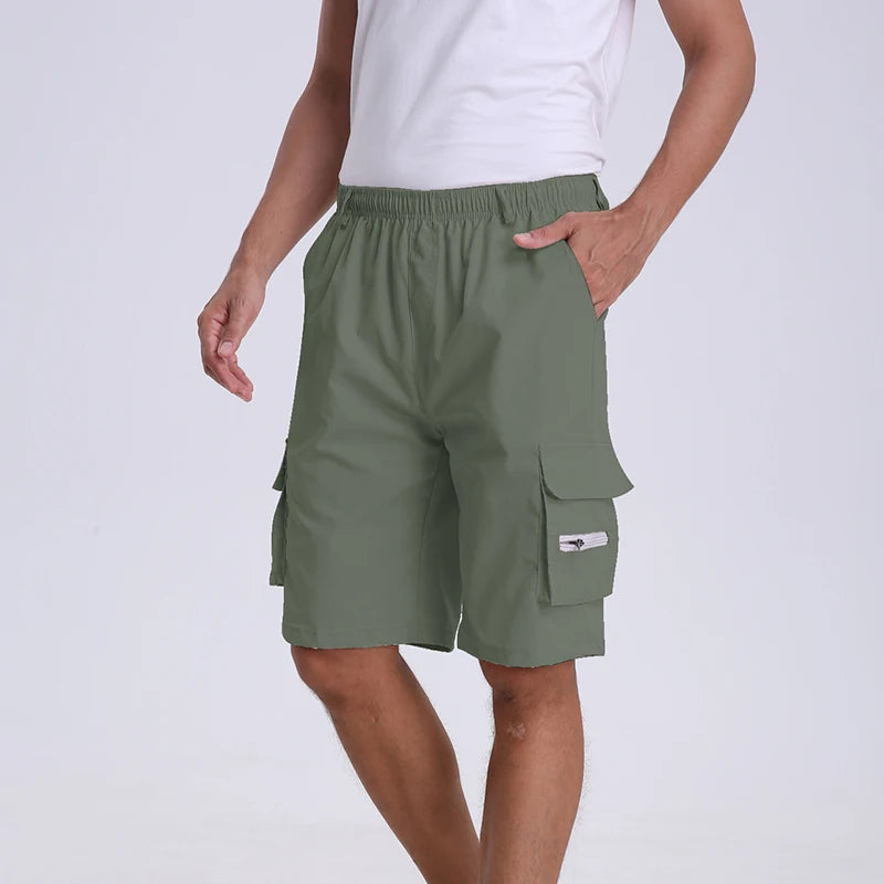 Men's Cargo Shorts Mens Tactical Pants Casual Big Pocket Sports Slacks Cargo Panels Trousers Plus Size for Male