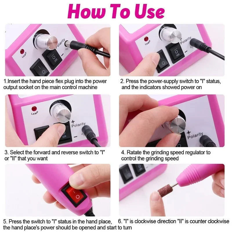 Manicure Tools Nail Drill Machine Professional Nail Sander Gel Polisher Drill Pen Apparatus Electric Manicure Set Gel Remove